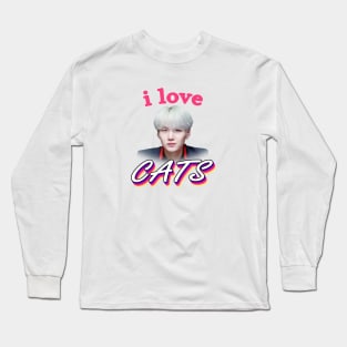 yoongi cat agenda ver. 2 Long Sleeve T-Shirt